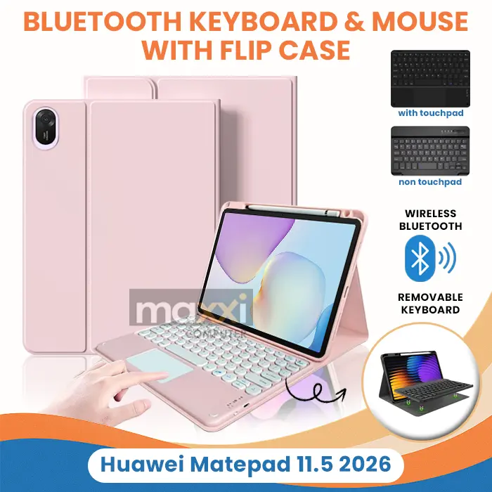 ( 5 PILIHAN WARNA ) Aksesoris Lengkap untuk Tablet Huawei Matepad 11.5 Inch 2026 2025 Wireless Bluetooth Keyboard Keybord Kibord Touchpad Trackpad Touch Track Pad Mouse Stylus Pen Pencil Flip Case Casing Book Cover Sarung Kesing ( 5 PILIHAN WARNA ) Aksesoris Lengkap untuk Tablet Huawei Matepad 11.5 Inch 2026 2025 Wireless Bluetooth Keyboard Keybord Kibord Touchpad Trackpad Touch Track Pad Mouse Stylus Pen Pencil Flip Case Casing Book Cover Sarung Kesing