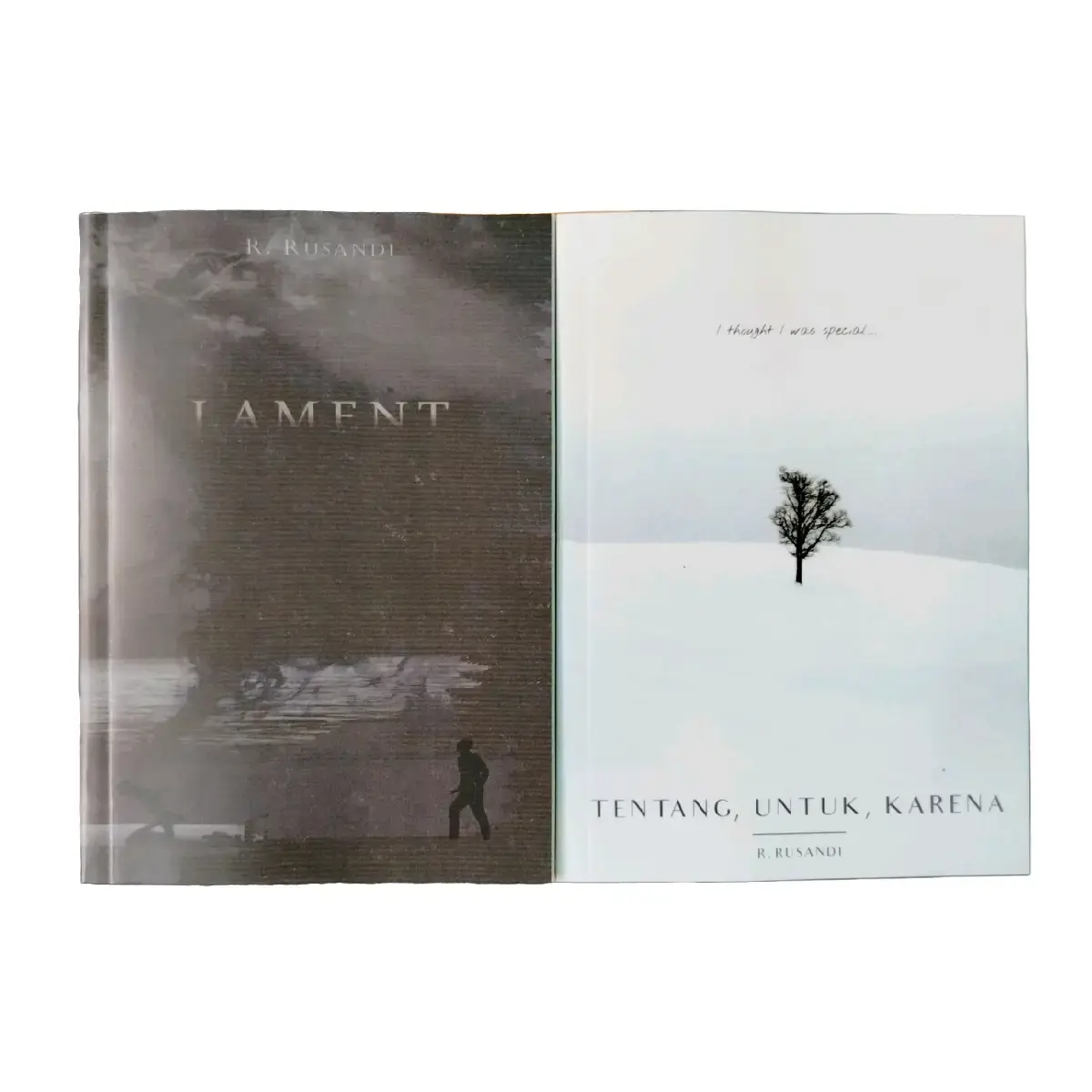 paket 2 buku best seller : LAMENT & TENTANG,UNTUK,KARENA : R.RUSANDI