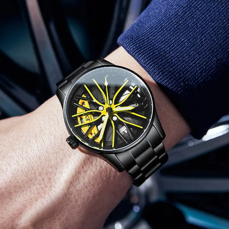 OLEVS Jam Tangan Pria Anti Air Original Fashion Gyro Sport Terbaru Luminous Cool Style Men Watch 4