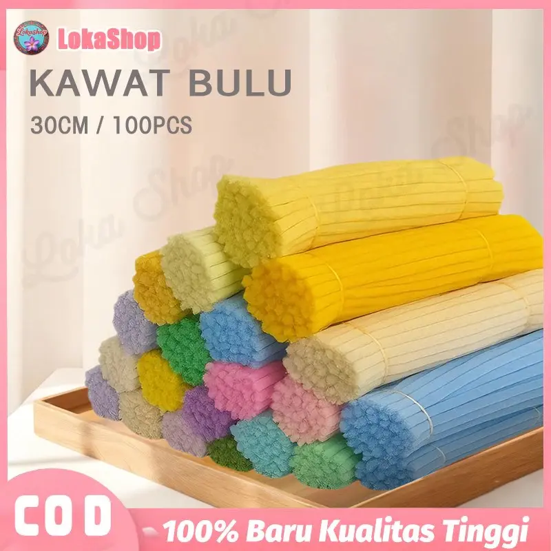 Kawat Bulu Mercy 30cm 100±5pcs | Tebal & Padat Premium | DIY Hiasan | Warna Cerah