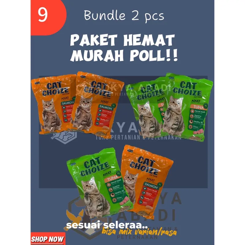 Bundle 2 pcs Cat Choize Adult 800gr , Paket hemat , mural poll dry food 0