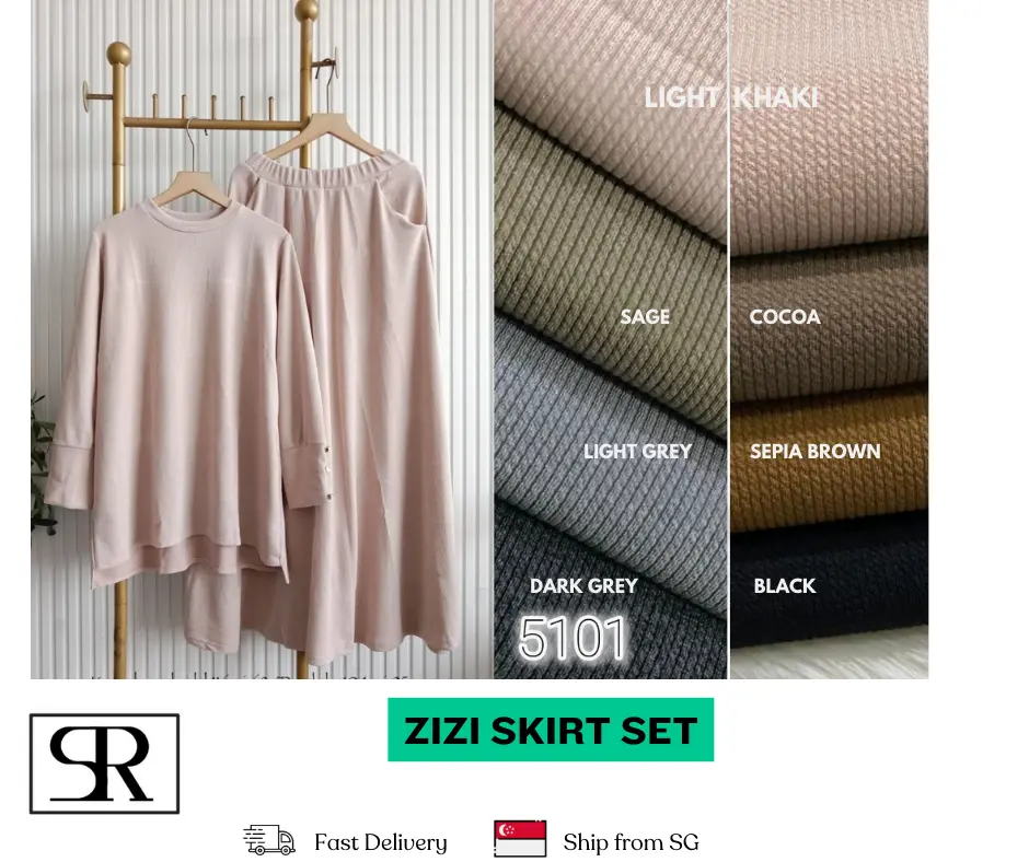 [SR] ZIZI FLARE SKIRT SET SOFT KNIT SUPERNOVA MATERIAL