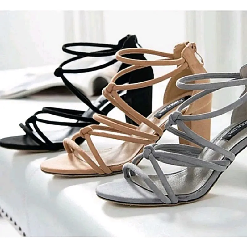 high heels premium quality gladiator 7 cm Shoes Pesta Wanita