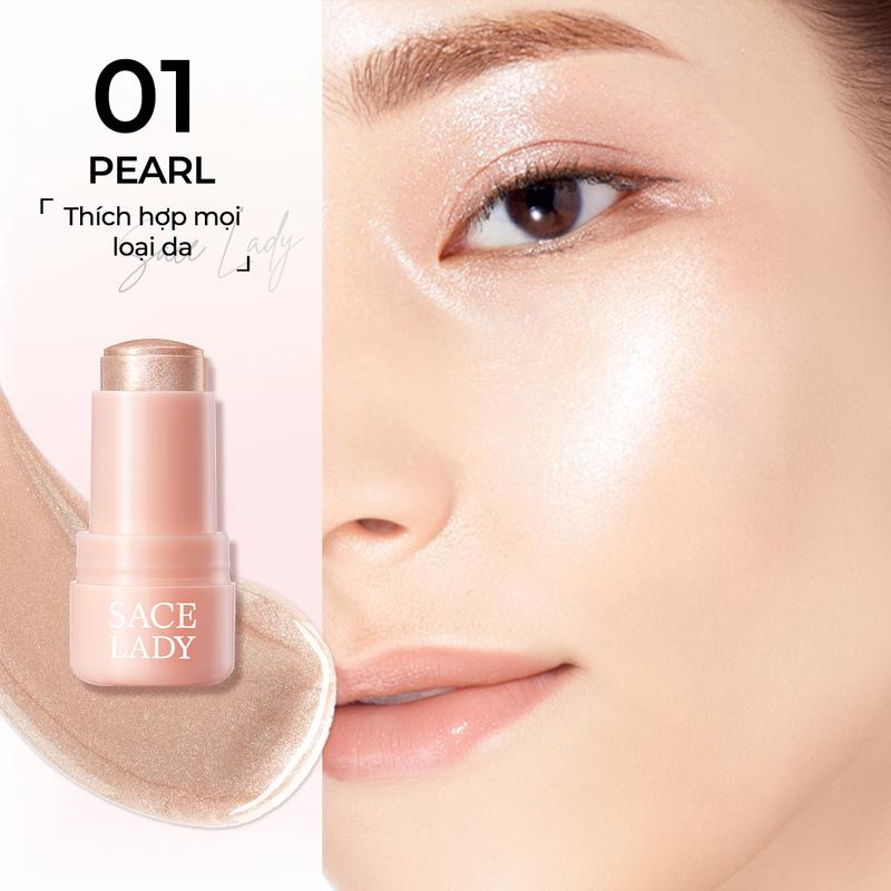 [Mua 1 tặng 1]son tint bóng + Bắt sáng dạng thỏi SACE LADY Dầu Dưỡng Môi Có Màu, Lâu Trôi,  Được Hoàn Thiện Với Kem Nền Dạng Thạch Làm Mát, Dán Trang Điểm Bắt Sáng 8