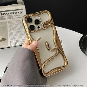 Funda para teléfono con diseño de serpiente, funda protectora anticaída para teléfono móvil, funda para teléfono móvil a prueba de golpes para iPhone 11 12 13 14 15 16 Pro Max, carcasa