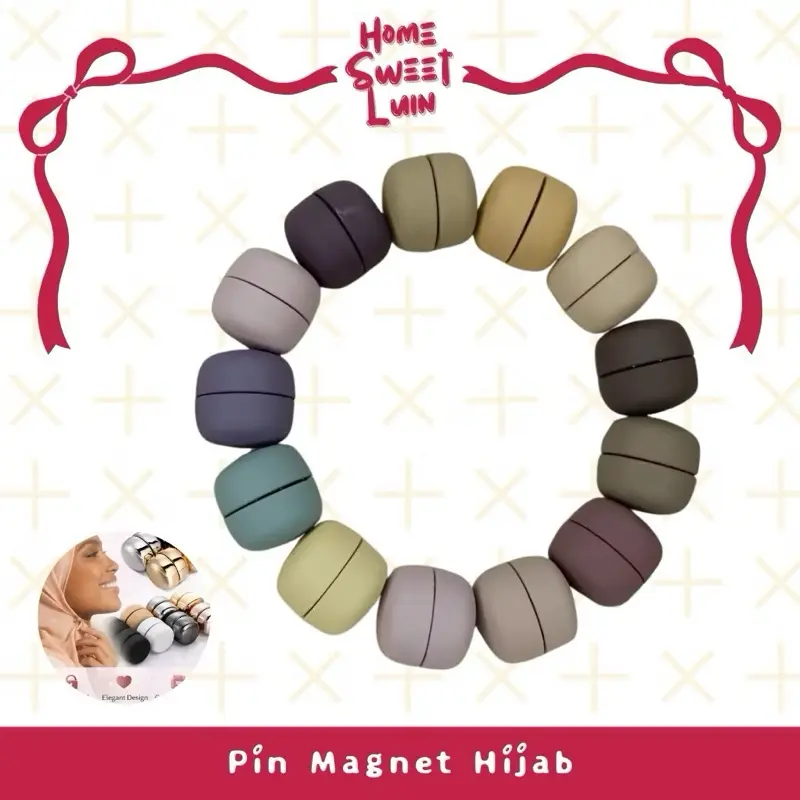 Pin Magnet Hijab Premium Tanpa Jarum Peniti Magnet Jilbab Anti Rusak Kuat Minimalis Elegan