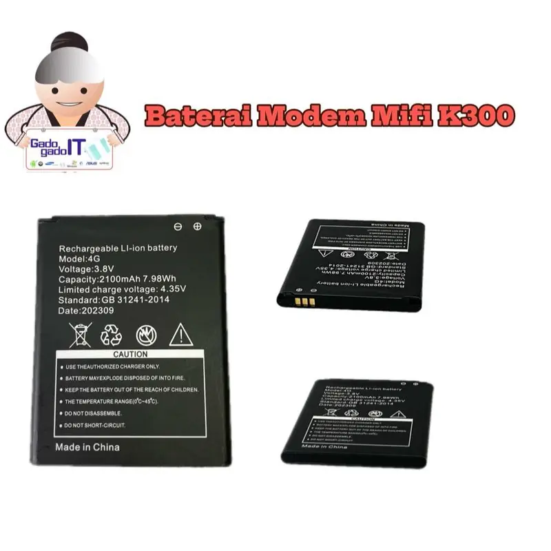 BATERAI MIFI ROUTER TELKOMSEL K300 Battery MODEM WIFI Batere 0