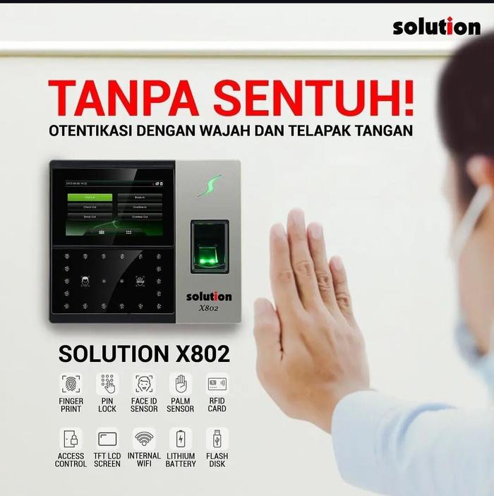 Gambar Mesin absen/absensi/fingerprint Solution X802 dari Solution Fingerprint Indonesia Kota Administrasi Jakarta Utara Tokopedia