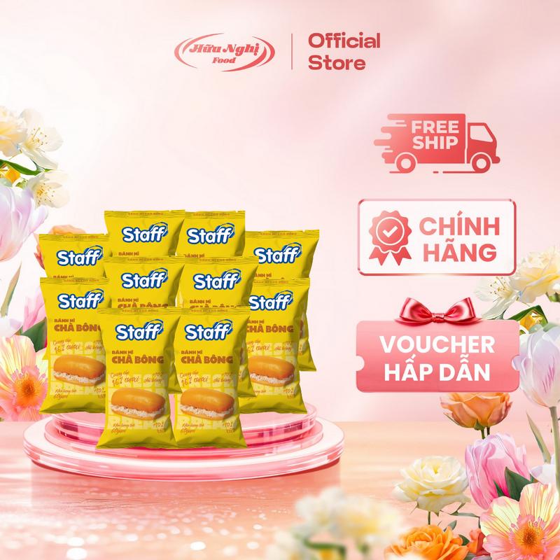 COMBO 10 Bánh Mì Staff Chà Bông 60G - Hữu Nghị Food
