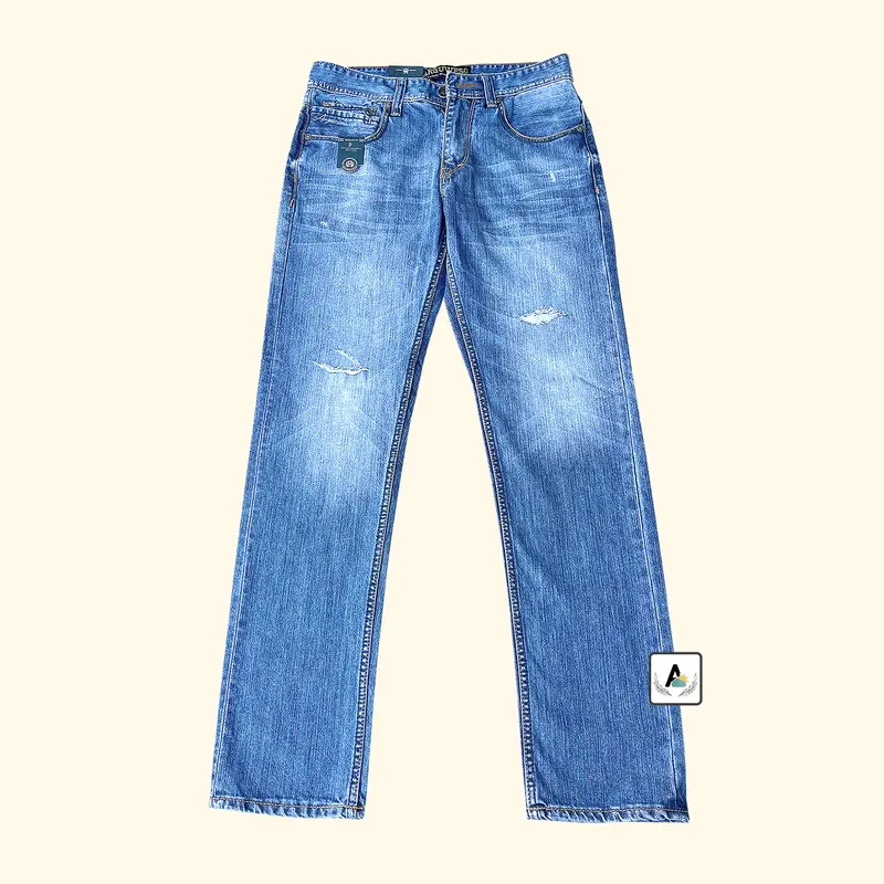 Celana Denim Pria Panjang Sobek Arguweso Casual Retro Jeans 1