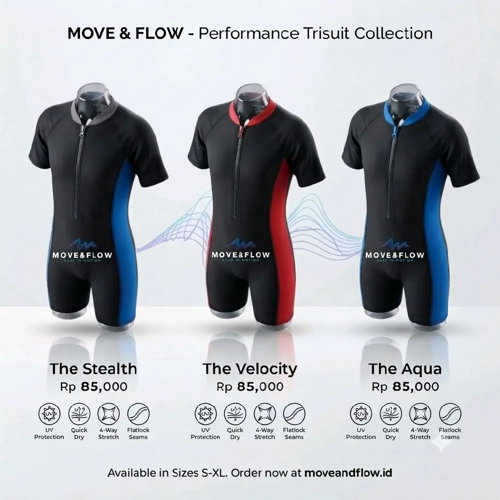 Move & Flow Baju Renang Anak Laki-laki/Perempuan UNISEX 12-18 Tahun Bahan Lycra Elastis Celana Pendek Model Diving Sporty Nyaman untuk Aktivitas Berenang Lengan Pendek Outdoor Swimwear Resleting Depan