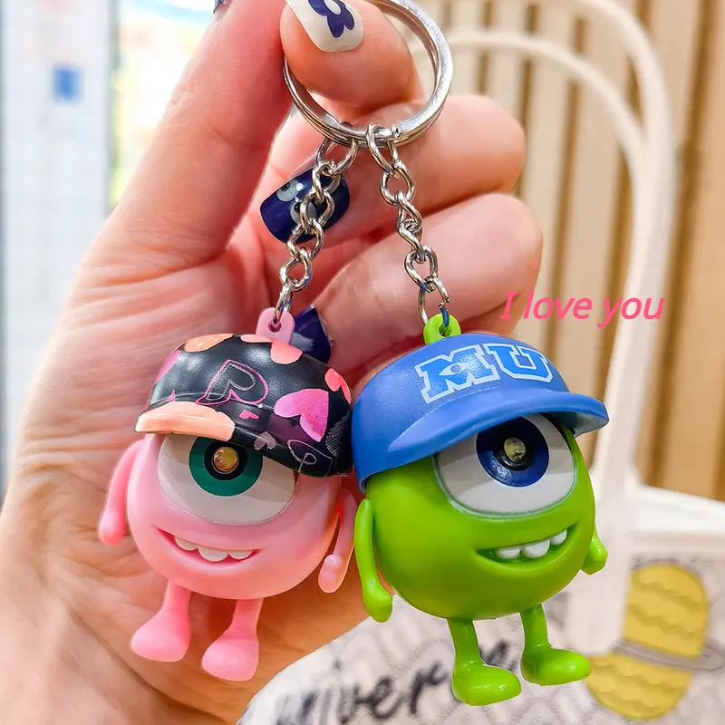 Móc Khóa Giọng Nói Phát Sáng I Love You, Cắt Quái Vật Mắt To, Mặt Dây Chuyền Túi Hoạt Hình, Quà Tặng Thú Vị Để tỏ Tình, Bạn Tốt 0