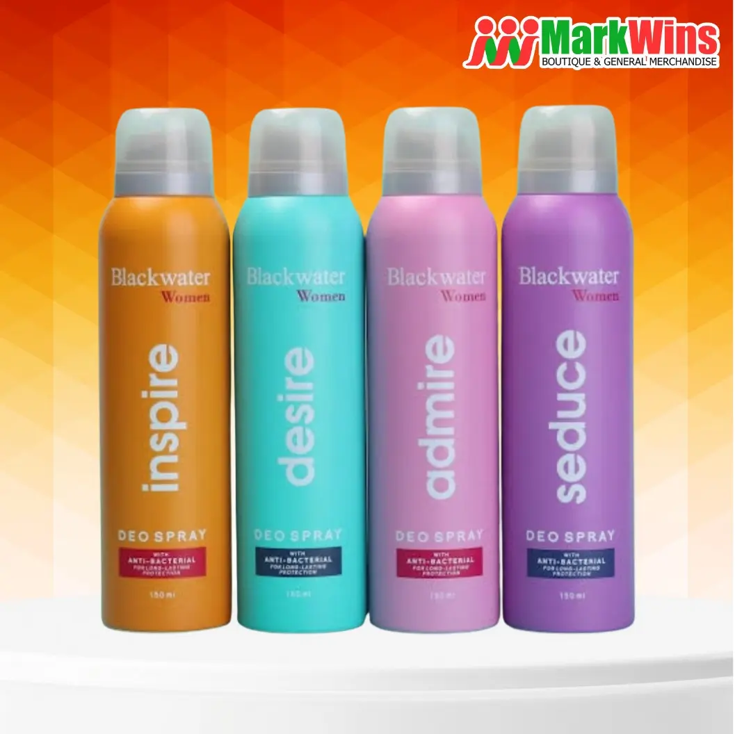Blackwater Deo Spray for Women Body Care Floral Scent Lemon Blend Fragrance Jasmine Peach Vanilla Violet Comfort