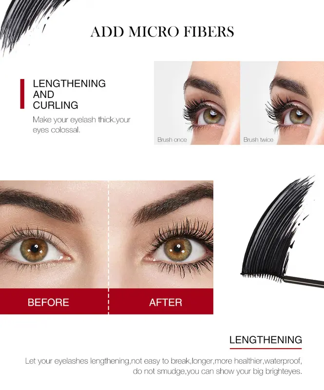 Maskara O.TWO.O Waterproof Tahan Lama untuk Bulu Mata Lentik dan Hitam - Mascara 6