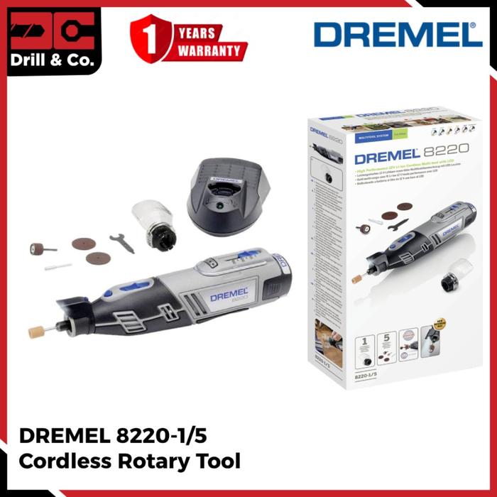 Gambar DREMEL 8220-1/5 Cordless Rotary Tool Set / 8220 Mesin Rotari Nirkabel dari Drill&Co Kota Administrasi Jakarta Barat Tokopedia