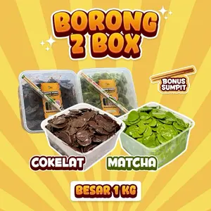 BORONG 2 BOX BESAR 1KG! Keripik Pisang Coklat Lumer - Lebih Puas, Lebih Hemat, Bebas Pilih Varian Rasa (Coklat/Matcha/Tiramisu/Taro) Food Snack Cemilan Cokelat