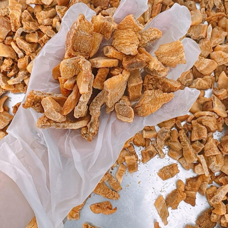  Tóp mỡ ba chỉ  cắt hạt lựu  150gram 