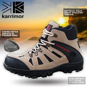 SEPATU HIKING PRIA WANITA BOOTS SAFETY UJUNG BESI Outdoor