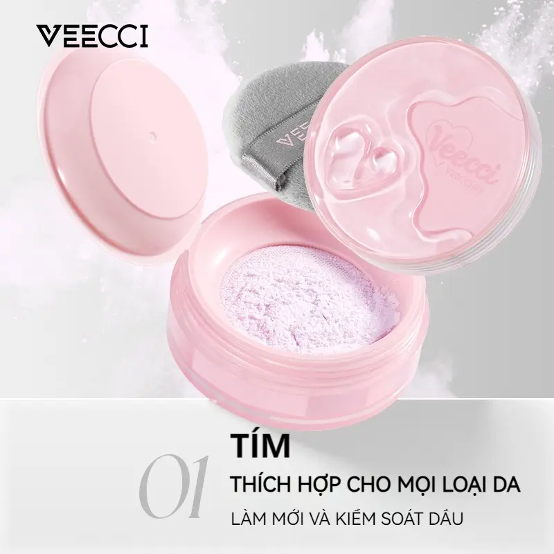 ￼VEECCI Phấn phủ, kiềm dầu, chống thấm nước lâu trôi, dành cho da khô và nhờn/phấn phủ/kiềm dầu/nén/bột/phấn phủ dạng nén/bột/ cushion kiềm dầu/Phấn Phủ/phấn phủ kiềm dầu/phấn nước kiềm dầu/ Cosmetic Nữ Women Mỹ Phẩm Trang Điểm 5