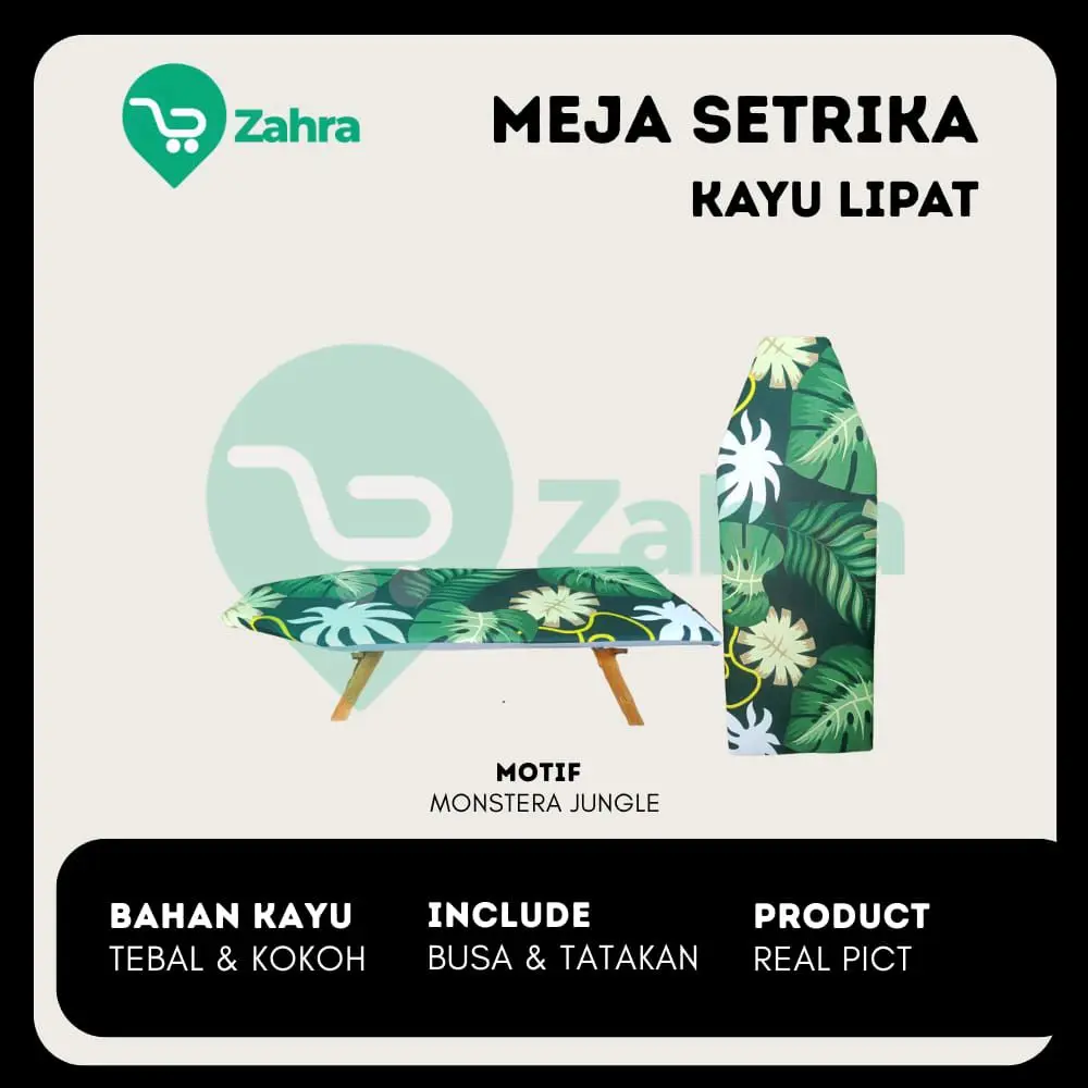 Meja Gosok Lipat Kayu Setrika