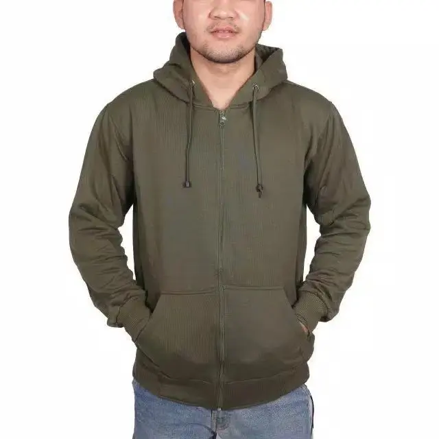 Jaket hoodie pria ziper polos big size XXXL 7