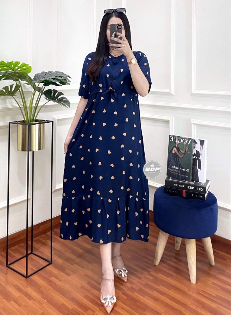 Product Introduction of DASTER HARIAN-Daster Premium Model Lowo LD 130 cm Bahan Rayon Adem Resleting Depan Busui Bumil Daster Ibu Ibu 6