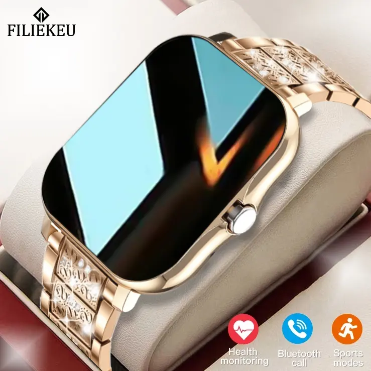Đồng Hồ Thông Minh, FILIEKEU, Dành Cho Nam Và Nữ, Chống Nước, Thích Hợp Cho Thể Thao Và Thể Dục, Bluetooth, Màn Hình Cảm Ứng Cặp Đôi, Chất Liệu Thép Không Gỉ