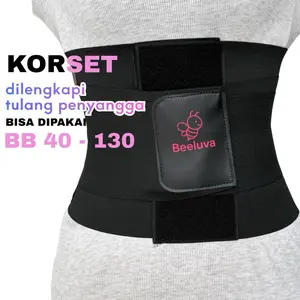 BEELUVA - Korset Stagen Perut Premium dengan Tulang Penyangga High Waist Wanita body shaper