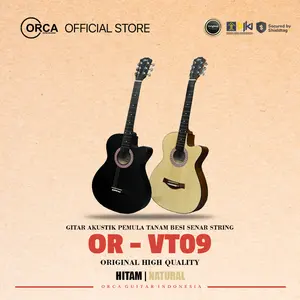 ORCA Gitar Akustik Pemula Tanam Besi OR - VT09 Senar String Guitar