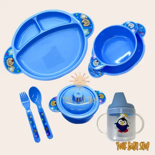 YBS 8in1 Feeding Set Alat Makan Mpasi Bayi Piring Mangkok Sendok Garpu Bayi