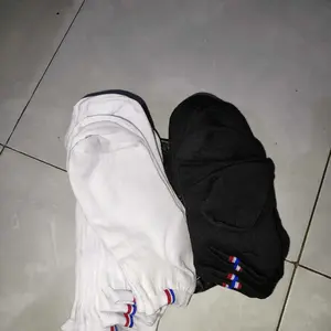 ( PAKET 6 PASANG ) Kaos kaki pendek angkle socks semata kaki motif garis France dewasa