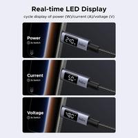 Gambar UGREEN Kabel Charger Braided USB Type C for Macbook Laptop 240W Digital Display PD 3.1 Fast Charging by UniTAG - Black 1m dari UniTAG Store Kota Administrasi Jakarta Barat 3 Tokopedia