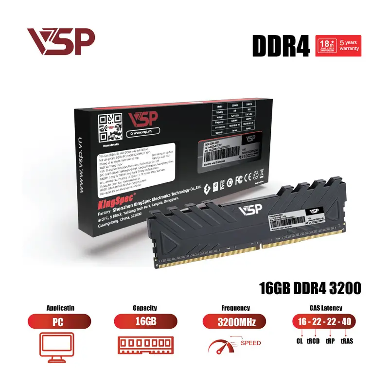 RAM VSP 16GB DDR4 3200MHz - HÀNG CHÍNH HÃNG BẢO HÀNH 5 NĂM | BigBuy360 - bigbuy360.vn RAM VSP 16GB DDR4 3200MHz - HÀNG CHÍNH HÃNG BẢO HÀNH 5 NĂM | BigBuy360 - bigbuy360.vn