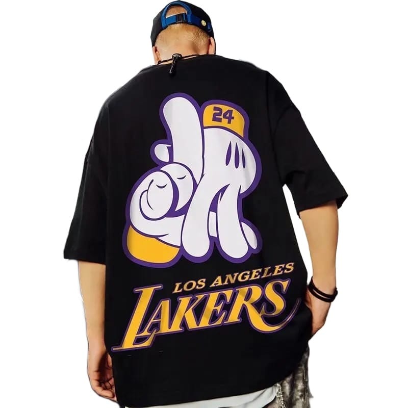 COD-baju oversize size M|L,XL,XXL,XXXL t-shirt kaos distro oversized distro pria&wanita fit kaos baju pendek baju pria keren fashion pria-LAKERSGG30.ID Atasan Dewasa