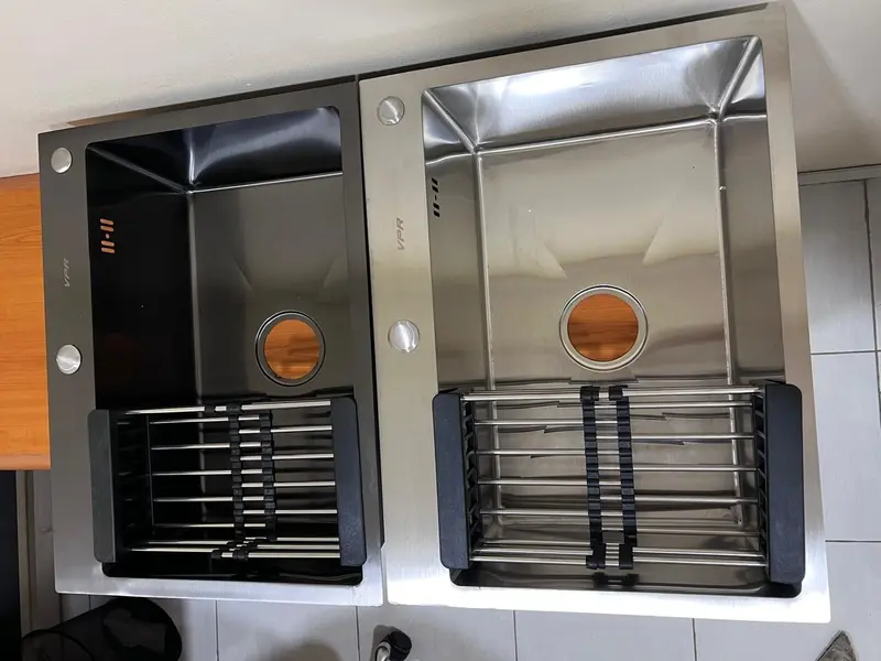 BAK CUCI PIRING/SINK CUCI PIRING/KITCHEN SINK DESIGN MINIMALIS BAGUS TEBAL 6045 Black Black 3