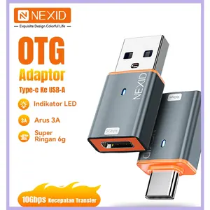 NEXID 480Mbps OTG Adapter Converter USB A To Type C/Type-C To USB A Male To Female 3A  Kompatibel Oppo Samsung Vivo Xiaomi
