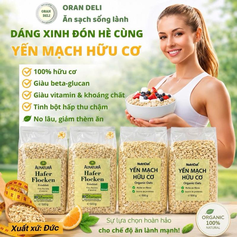 Yến mạch Nutri Oat, Hafer Flocken cán vỡ / cán dẹt siêu ngon. gói 250g được…