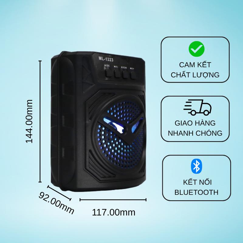 Loa Bluetooth Mini - Có Đèn LED RGB Đổi Màu Loa Bluetooth Mini Siêu Bass ML-1315