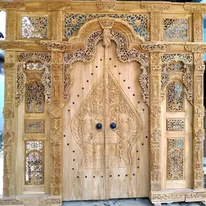 Gebyok Dewandaru Kayu Jati Tua GBY-JTI-008 dengan Motif Parang Rusak dan Finishing Natural Wax - Furniture, Dipan, Minimalis