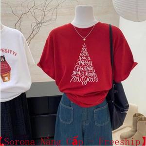 [Sorona Nâng Cấp - Freeship] Unisex Giáng sinh T-shirt lỏng lẻo tay áo ngắn lễ hội in chất lượng cao Sorona vải thoáng khí tốc độ khô mát cảm giác mềm mại đàn hồi thoải mái Hàn Quốc thời trang mới