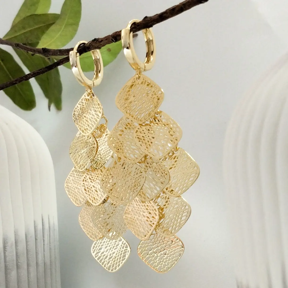 Anting Juntai meimai titanium -bt2- Earrings jurai wanita Anti Karat Style elegan cantik