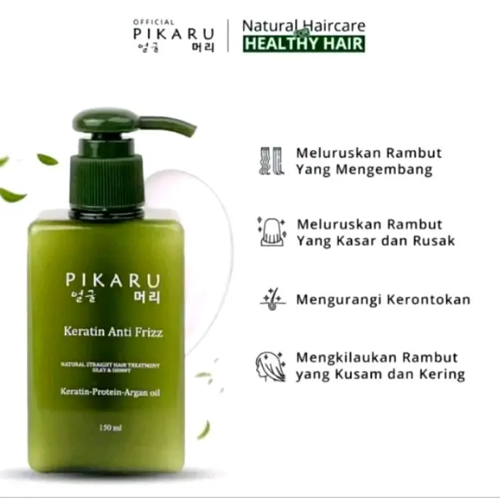 PIKARU KERATIN TREATMENT ANTI FRIZZ - PERAWATAN RAMBUT MELEMBUTKAN DAN MELURUSKAN RAMBUT KERING PRIA DAN WANITA
