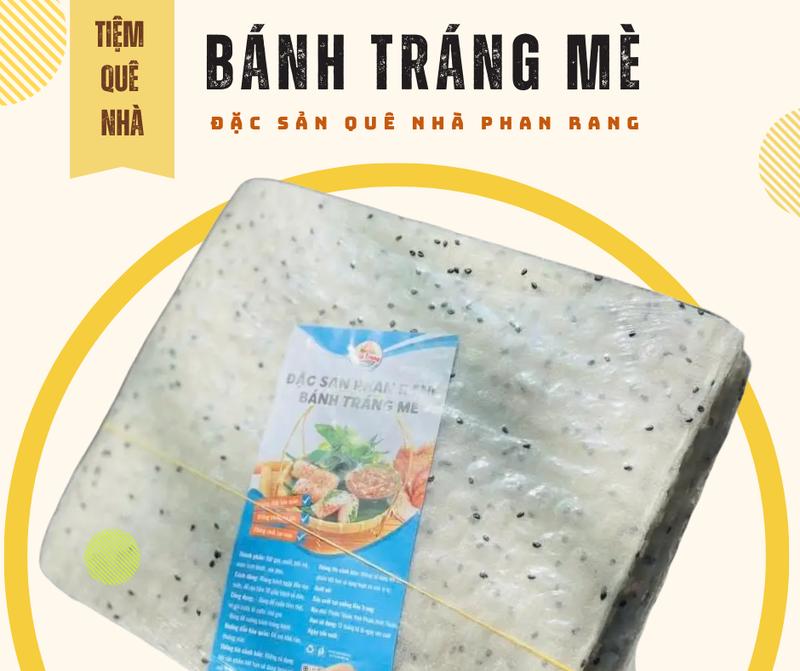  01Kg Bánh Tráng Mè Phan Rang - Đặc Sản Phan Rang Ninh Thuận - Tiệm Quê Nhà - Food Thức Ăn 