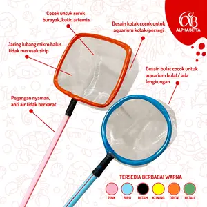 Serokan Ikan Hias Cupang Guppy Molly, Artemia, Jentik, Kutir Bulat dan Kotak - Serokan Apha