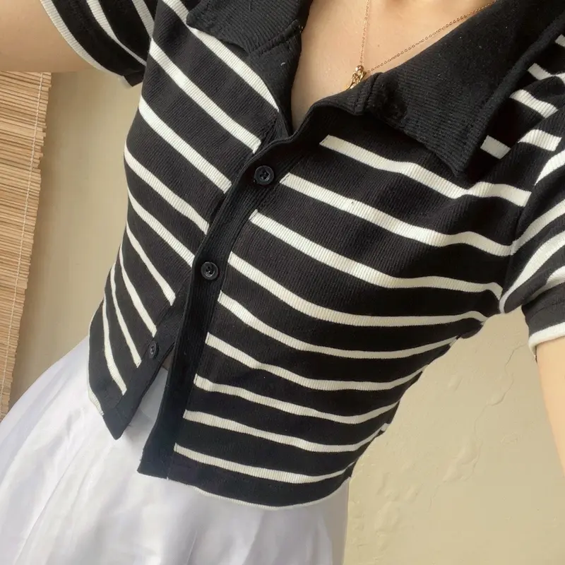 CALA CROPTOP | Kaos Kerah Wanita Size S M L 0