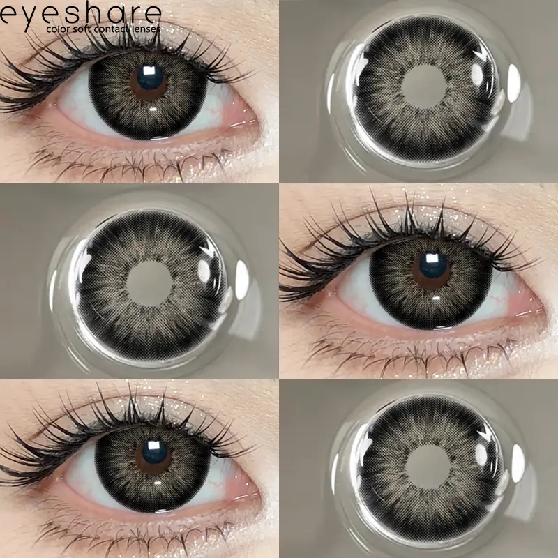 [Hot Sale] 0-6 Minus Softlens Eyeshare Pattaya Black Lensa Kontak Warna Natural  Lensa 14.2mm  Softlens  Normal Soflen Softlens Hijau Arab Softlens  Dubai