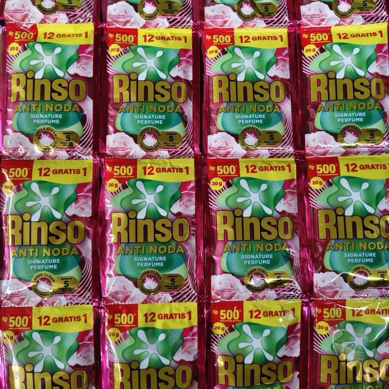 1/2 DUS (52 pcs) Rinso Cair Liquid Renceng Anti Noda 20 ml 500an 4