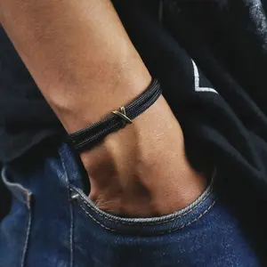 Gelang Tali Paracord 550lbs 4mm 7 Strands Pria Beads X Logam Adjustable Premium Quickdry Couple Hadiah Bracelets