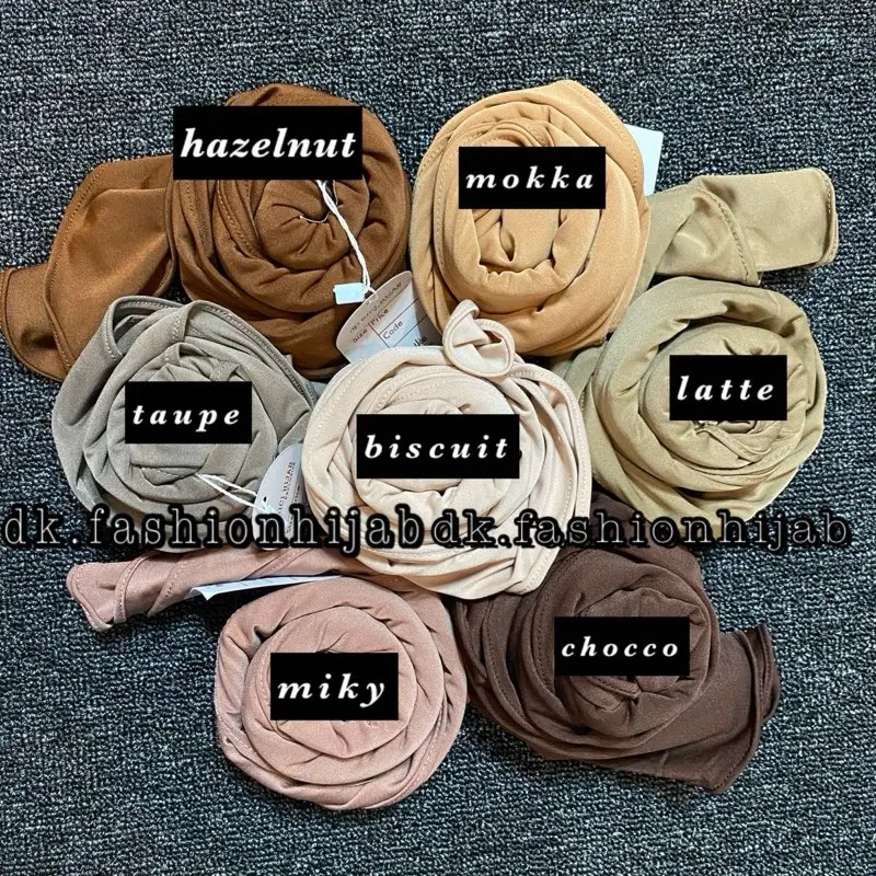 HIJAB SEGITIGA INSTAN JERSEY LABEL AKRILIK Nyaman Lembut Cantik 7