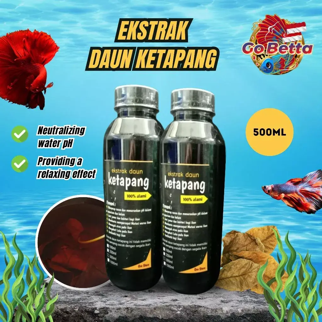 SPREMIUM INSTANT KETAPANG LEAF EXTRACT 500ML NATURAL KETAPANG EXTRACT FOR BETTA FISH 500 ML